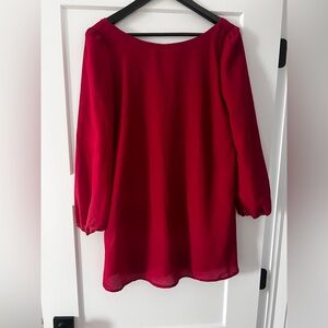 Tobi Long sleeve red mini dress